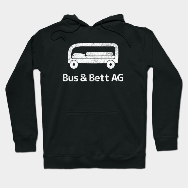 German Pun "BUS & BETT AG" Buß- und Bettag, Bus&Bed, Holiday Hoodie by Decamega